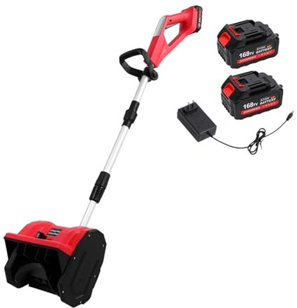 Souffleuse à Neige Sans Fil 12 pouces - Pelle à Neige Électrique Légère et Compacte, Batterie 21V, Pour Usage Résidentiel, Facile à Utiliser pour Neige Légère
