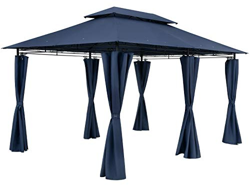 Casaria Gazebo Topas Padiglione 3x4m in Metallo Resistente Idrorepellente con Pannelli Laterali Tendone da Giardino Feste