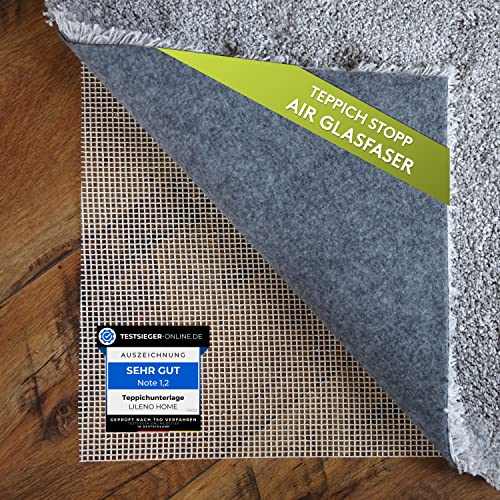 LILENO HOME Teppich-Unterlage rutschfest [60x120 cm] aus Glasfaser - Anti-Rutsch-Matte zuschneidbar - Antirutschmatte Teppich Stopper - Universal Teppichunterlage - Rutschmatte Teppichstopper