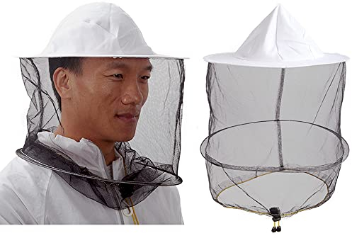 ZffXH Cappello Rotondo degli apicoltori di Apicoltura di 2/6 PCS con Il Cappuccio della Rete della Rete di Velo/della zanzariera con la Maglia