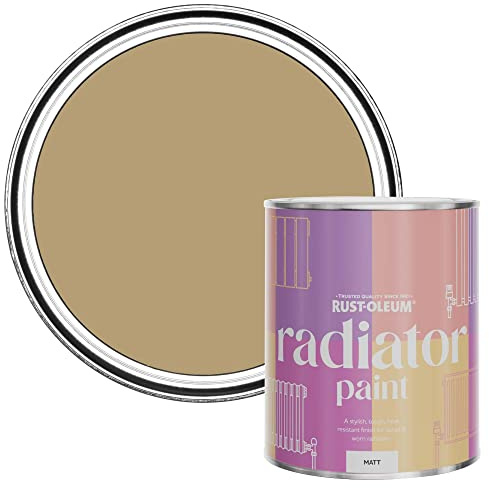 Rust-Oleum, beige Heizkörperfarbe, hitzebeständig, geruchsarm in Matt Finish - Sandsturm 750ML