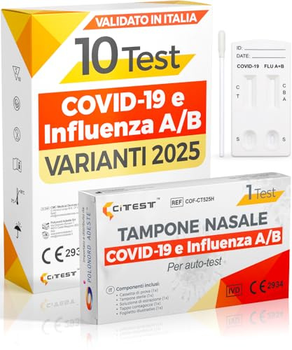 Adeste – Influenza o COVID 19? Nuove Varianti 2025. 10 Tamponi Covid 19 e Influenza rapido. Test Covid Influenza che distingue l'Influenza 2025 dal SARS-CoV-2