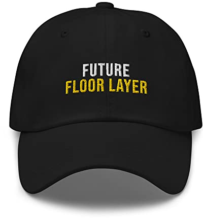 Future Floor Layer Hat (Embroidered Dad Cap) Floor Layer Apparel Black