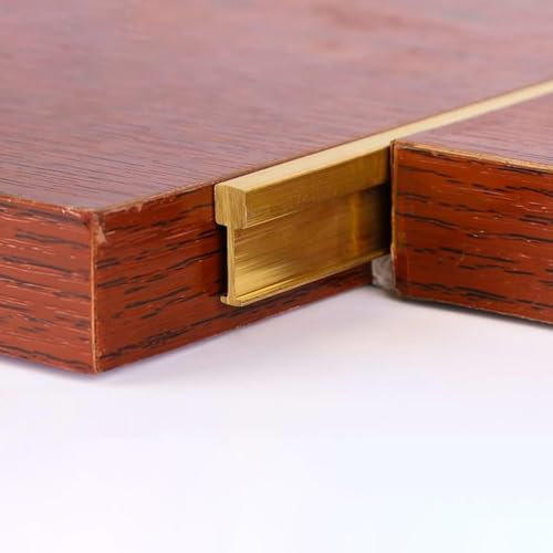 JAYWIS Übergangsstreifen Messing-Hartholz-Bodenkanten, T-förmiges Boden-Klemmband für Häuser, Schneidbare Schwellenkantendekoration für Holz / Fliesen / Laminat / Marmor (Color : H 1.2cm (0.47))