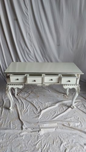 Kunibert Sekretär Barock Louis Seize Renaissance Rokoko Farbe: weiß mit Silber Schreibtisch Schminktisch Länge120xHöhe175xBreite49cm Nr.11