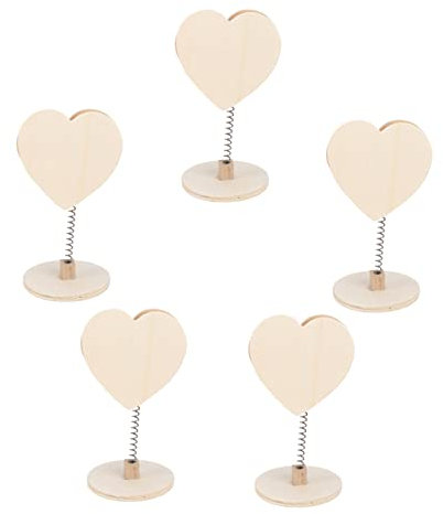 HONMEET 5 Stück Fotokartenhalter Note Holder Christmas Desktop Adornment (beige)