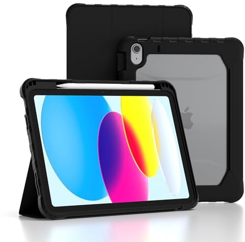 TOPESCT Schutzhülle für iPad (A16) 11. Generation 2025 / iPad 10. Generation 2022, automatische Wake/Sleep-Funktion, Starke magnetische stoßfeste Abdeckung mit Harter PC-Rückseite, mit Stifthalter