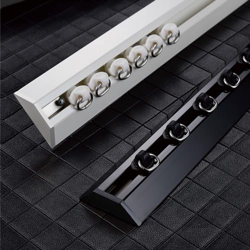 V Slim Aluminium-Schiebevorhangschiene, Decke, Raumteiler, Stangen, 2,8 m, Weiß