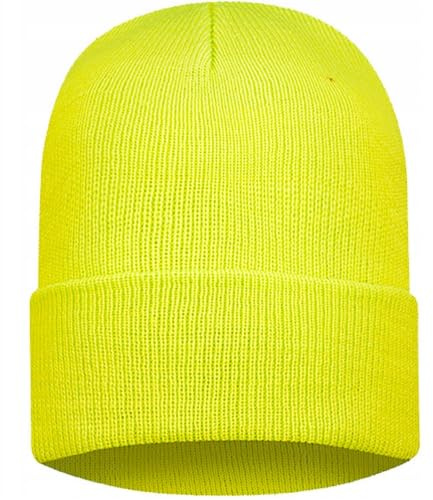 Hatstar Neon Beanie | zum Kostüm für Karneval Fasching 80er 90er Jahre Party | Damen Mütze - Herren Wintermütze Strickmütze