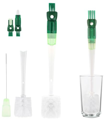 5-in-1 Water Bottle Cleaning Brush Set - Multifunctional Bottle Cleaner with Long Handle, Straw Brush & Lid Scrubber for Baby Bottles, Tumblers, Mugs & Reusable Bottles