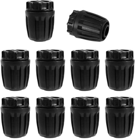 Tinoaly 10 Unidades 1/2 Tapones Extremo Riego, Antigoteo con Tuerca de Seguridad Dentada para Conectores Tubería Goteo de 16mm (1/2 DI x 0,6-0,63 DE) para Sistemas Riego Jardín