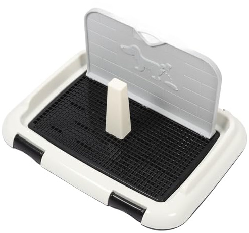 Gadpiparty Hundetoilette aus Langlebigem Kunststoff mit Anti rutsch Boden Welpen Trainings tablett mit Urinauffangwand Indoor Hundeklo für Kleine Hunde Praktisches Puppy Potty Tray für