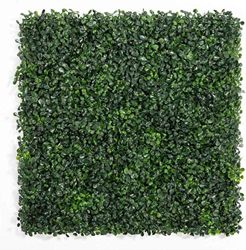 DOEWORKS Artificial Boxwood Hedges Panels, 20 x 20 Faux Plant Ivy Fence Wall Cover, Outdoor Privacy Fence Screening Garden Decoration - 6 Pack
