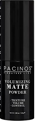 Pacinos Volumizing Matte Hair Powder - Adds Texture, Volume and Oil Control - Natural Finish for Fine, Thin and Thick Hair Types - Ideal for Messy, Textured, Spiky and Quiff Hairstyles - 4.5 g