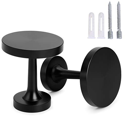 Sumnacon 2 Pcs Decorative Curtain Holdbacks - Wall Mounted Drapery Tieback Hooks with Screws, Vintage Metal Curtain Tassel Holders for Home Decor, Black