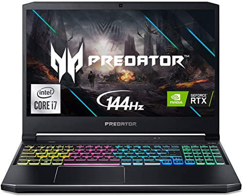 Acer Predator Helios 300 Gaming Laptop, Intel i7-10750H, NVIDIA GeForce RTX 3060 Laptop GPU, 15.6 Full HD 144Hz 3ms IPS Display, 16GB DDR4, 512GB NVMe SSD, WiFi 6, RGB Keyboard, PH315-53-71HN