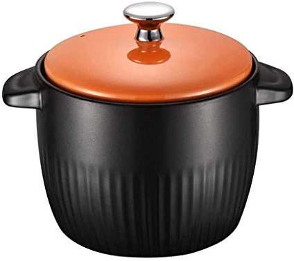 SMSOM Pote de cerámica Olla de Barro para cocinar cazuela - Seguro y Saludable, Duradero, Antiadherente, fácil de Limpiar con Estilo Estufa de Estufa de Cocinero (Capacidad 4.5L) (Size : 4.5L)
