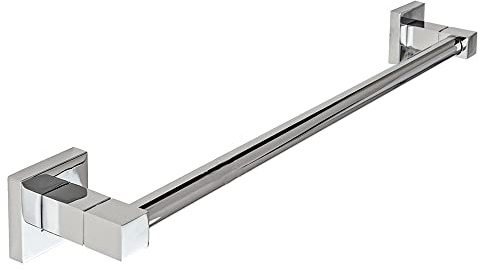 Vetrineinrete® Porta asciugamano moderno da muro in acciaio fissaggio con viti o senza viti porta asciugamani 43 cm arredo bagno