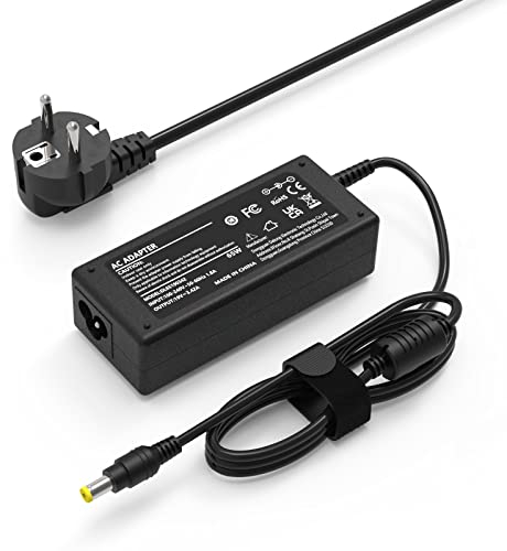 65W Ersatz Acer Ladekabel Laptop Netzteil für Acer Aspire 3 5 E1 E3 E5 E15 E17 ES1 ES15 V3 V5 A315-51 A515-52 E5-575 E5-575G E5-573 E5-571 PA-1650-86 19V 3,42A Ladegerät Stecker 5,5 1,7mm