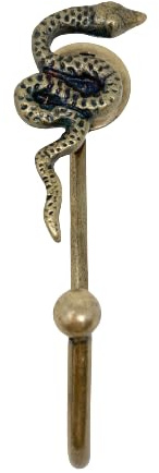 Knobs By Blossom Vintage Antik Messing Eisen Wandhaken Raffhalter Bronze Handgemachte Metall Tierhaken (13. Schlange)