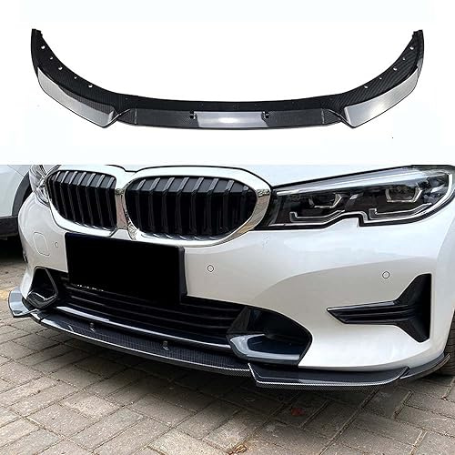 RPSSAT Auto Vorderen Stoßfänger Vorne Lippe Vorne Schaufel Für BMW 3 Serie G20 G21 320i 325i 2019-2022 Außen Zubehör,B Carbon Fiber Look