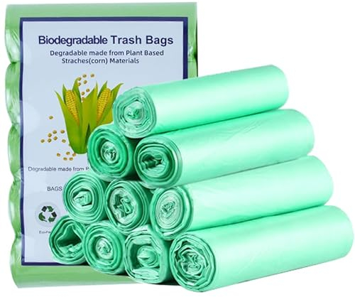 100 sacchetti di spazzatura organici 30L, sacchetti di spazzatura per bidoni del compost 5 rotoli 100 pezzi sacchetti per rifiuti biologici e biodegradabili per la cucina
