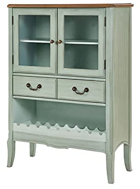 MOOWI Weinschrank Retro-Weinschrank mit Schubladen, Holz-Sideboard mit Weinpräsentation for die Küche und das Esszimmer Barschrank