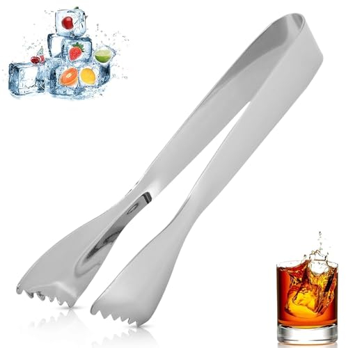 Mini Ice Tongs, Mini Sugar Tongs Stainless Steel Food Serving Tongs Small Ice Tongs Sugar Cubes Tongs Mini Sweet Tongs Multi Purpose Appetizers Tongs for Home Kitchen(Silver)