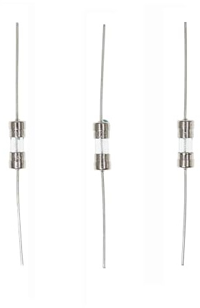 HUABAN 20 Pièces 0.5A 0.5 Amp 3.6 * 10mm 250V Fusible en verre à fusion lente avec fils
