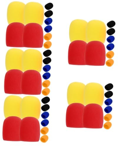 Generic 50pcs Microphone Windscreen Covers Thickened Sponge Microphone for Handheld Mics Colors for Ktv and Singing Reduces Wind and Noise