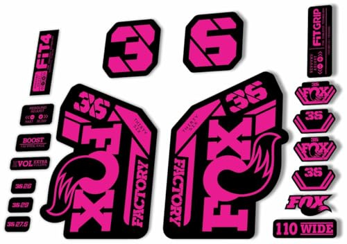 Gabel Ersatz Aufkleber kompatibel für Fox 36 2021 Serie Pink (glänzend)