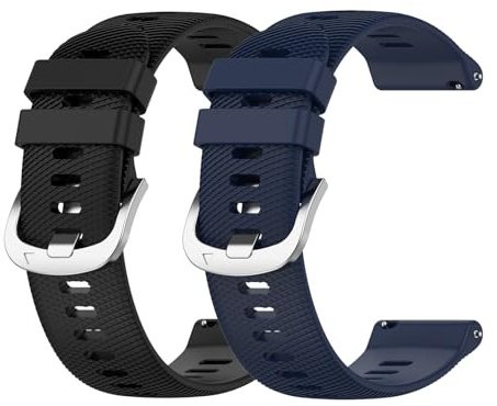 Garmcool 22 mm silikonarmband, kompatibla med Garmin Forerunner 255/Vivoactive 4/Venu 3 armband, herr och dam, ersättning för sporttillbehör (ingen spårare), 22 mm, Silikon