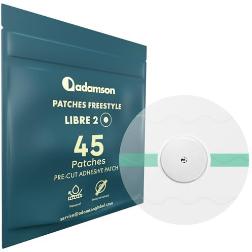 Protection Capteur Diabete - 45 x Patch Freestyle Libre 2 - Transparent, Durable, Sans Colle au Centre, Non Irritant, Facile à Appliquer et à Retirer - Idéal pour le Sport, Natation et au Quotidien