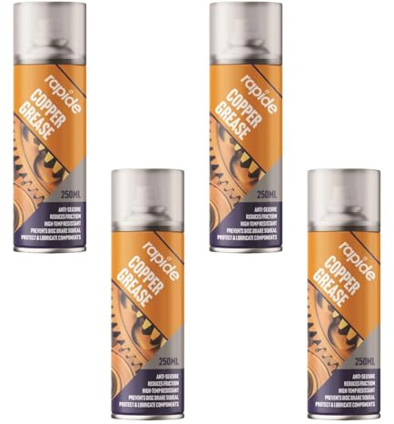 SDMAX Copper Grease Aerosol Spray, Super Lubrication, Anti-Seize Spray, High-Temperature Resistant, Easy To Use, Compact And Portable, Corrosion Protection, 250ml (4PCS)