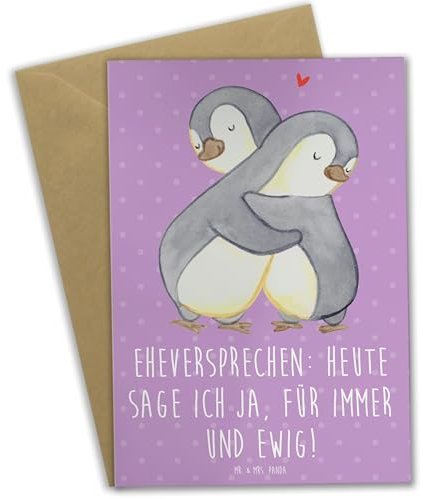 Mr. & Mrs. Panda Grußkarte Eheversprechen für immer - Geschenk, Hochzeitstag, Hochzeitssprüche, Verbundenheit, Heiraten, Karte, Heirat, Opa, Trauerkarte, Geschenke, Zusammengehörigkeit, Freundin