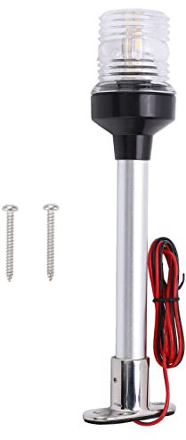 equlup 10in AnchorLight Boat Stern Light Marine Navigation Lights, All Round Waterproof Marine Boat Sailing Lamp LED AnchorLight