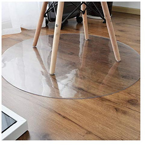 XINYUL Tovaglie Copertura Vetro Morbido Plastica Impermeabile Antiscivolo Durevole Tappetino Sedie Sottopiatto Protezione Pavimento Tappeto, Il Giro, Personalizzabile (1.5mm,Diameter-120CM)