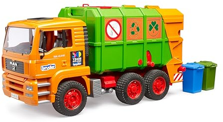 Bruder 01056 - Edición Especial 50 Aniversario Man TGA camión de Basura - 1:16 vehículos, Recogida de Basura
