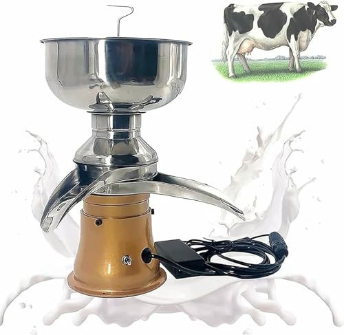 MJMLUCK Séparateur de crème de Lait Frais électrique Séparateur centrifuge de crème de Cuisine 50 L/H Séparateur de Beurre de crème de Milkshake pour Transformer Le Lait cru ou Entier en crème et l