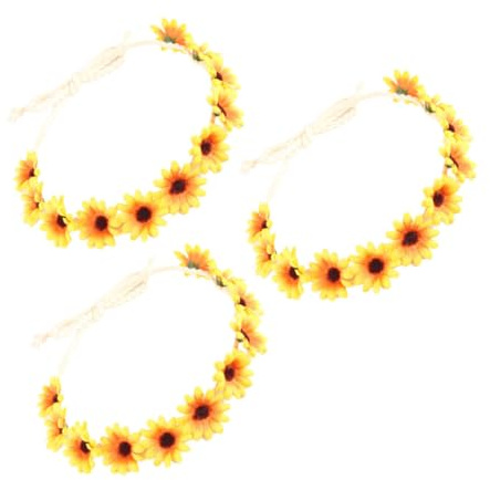 FOMIYES 3pezzi Cercechio Floreale da Sposa Copricapo Floreale Ghirlanda di Fiori per Capelli Cercechio Ghirlanda per Feste Matrimoni Vacanze e Occasioni Speciali