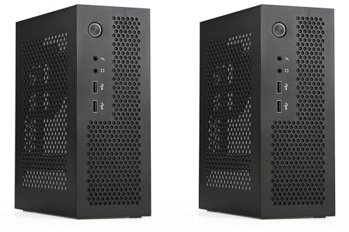 Uikdjgu 2X A09 HTPC Computer Case Mini ITX Gaming PC Chassis Desktop Chassis USB 2.0 Computer Case Home Computer Case Nero