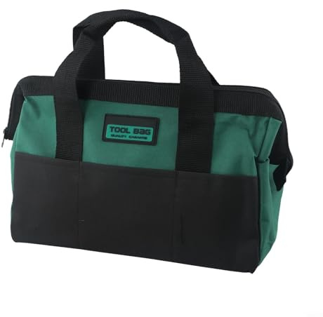 Sac à outils multifonction en tissu Oxford imperméable pour électricien avec design renforcé et poches anti-chute pour rangement d'outils et clés à douille 33 cm