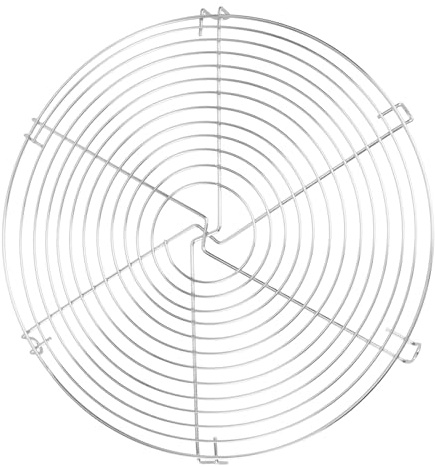 CANIGHT Rejilla para Enfriar Pan y Pasteles Redonda de 30 CM, Acero Inoxidable Cromado, Soporte para Hornear y Secar Alimentos, Diseñada para Uso en Cocina y Repostería