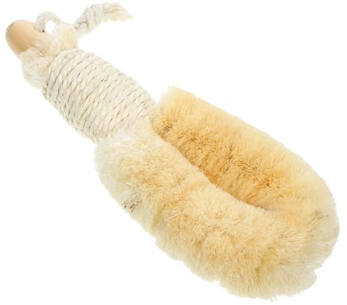 IMIKEYA Cepillo Corporal para Baño Mango de Madera, Fibra Natural de Agave, Diseñado para Exfoliación y Limpieza Profunda en Ducha y Baño Diario