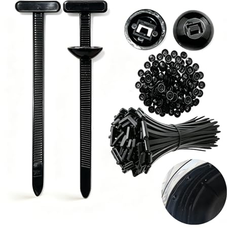 200 bridas universales con botón de pin, hebilla de nailon para fijación rápida, ideal para reparaciones diarias, mantenimiento de coches, organización de cables en el hogar, reparación de coche y ges