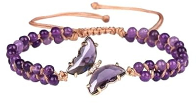 Naturlig Malakit Grus Chip Pärlor Butterfly Chain Armband Tillbehör för kvinnor