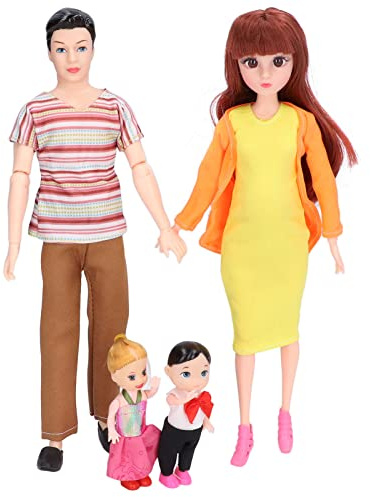 Yusat 5-delad Familjedocka, Pedagogiska Födelsedagspresenter för Människor, Tillbehör med Pappa, Gravid Mamma, Pojkar och Flickor