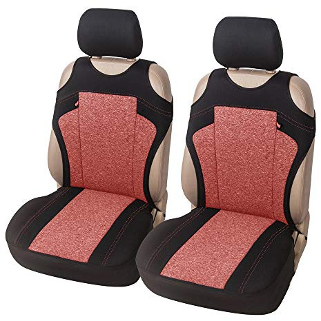 Lot de 2 housses de siège auto universelles - pour la plupart des véhicules ; voiture, camion, van - style t-shirt