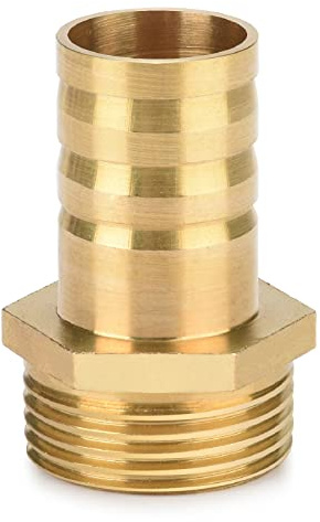 Drado Boquilla de latón para manguera de latón, conector de manguera adaptador de 3/4 AG x boquilla de 3/4 (19 mm) 1 pieza