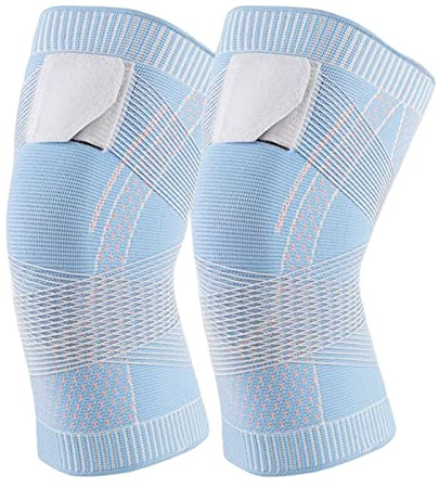 BYYLECL Ginocchiera sportiva, fascia elastica in nylon traspirante per fitness corsa, supporto per ginocchio professionale per ginocchiere protezione articolare